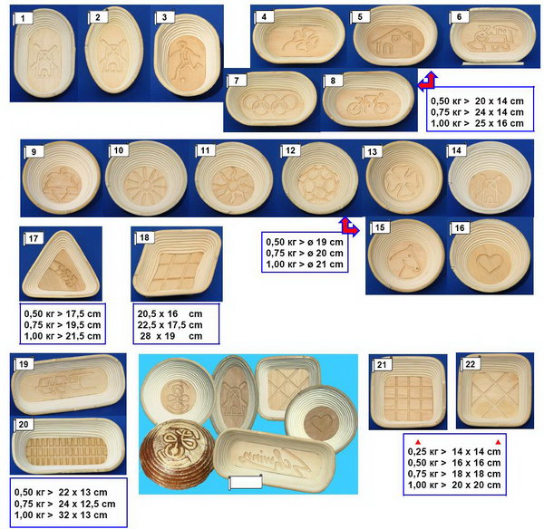 Формы для расстойки хлеба